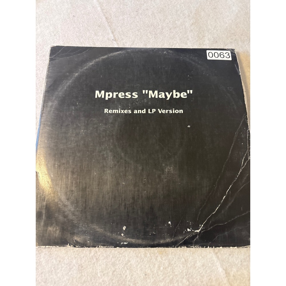 Mpress‎ Maybe Vinyl 12" Single 2001 Black Fair Remixes LP Version 8049836747-2